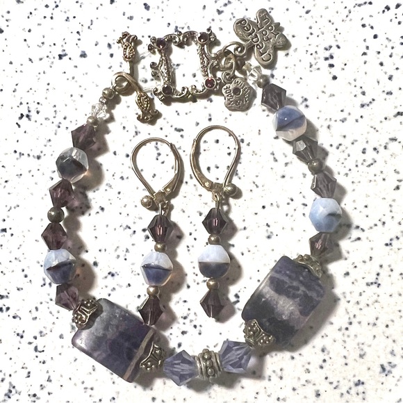 Shades of Lavender Bracelet & Earring Set - Picture 1 of 8